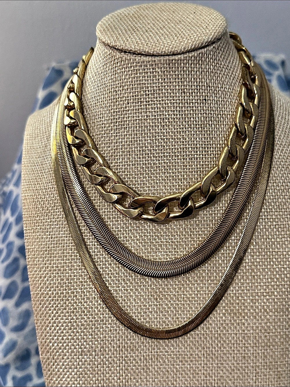 Charming Charlie Gold-Tone Layered Choker Necklace